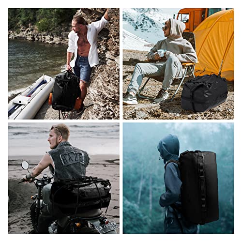 Haimont Large Waterproof Duffel Backpack RollTop Heavy Duty Dry Duffle