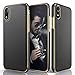 LOHASIC Leather Case for iPhone XR, Luxury Slim Fit Flexible Soft Full Body Grip Hybrid Bumper Shockproof Protective Cover Cases Compatible with Apple iPhone XR (2018) 6.1 inch - Black
