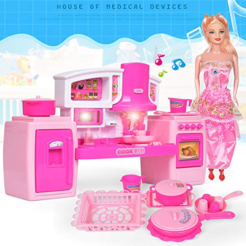 GRACEON Children's Toys Gift Set| Sound and Light DIY Deformation Combination Play Home Simulation Cabinet Combination Tableware|Not The Same Cosplay - Thumbnail 6