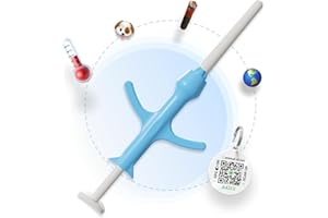 ROVERTAGS Pack of 1 - Microchip for Dogs, Cats with Temperature Biosensor Pet Kit QR Pet ID Temperature Monitoring Microchip International Implant for Dog Puppy Cat Kitten & Small Pets Free Global Registration