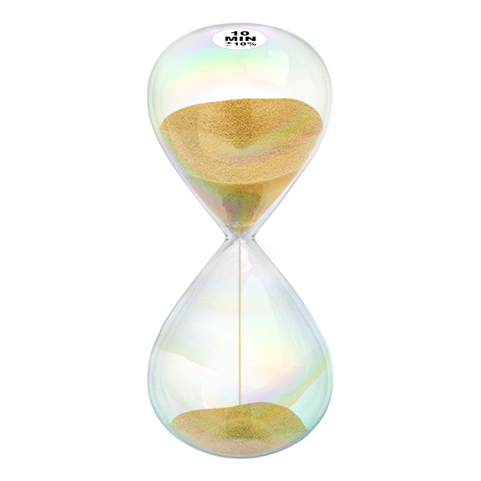 Photo 1 of 10 Minute Sand Timer Hourglass,10M Sand Clock with 5 Colored Glass,Large Gold Sand Watch 10 Min Hour Glass Sandglass for Home,Desk,Office Decorative