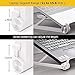 Elekin Laptop Stand, Portable MacBook Stands, Foldable Desktop Notebook Holder, Adjustable Eye-Level Ergonomic Laptop Riser for Notebook Thinkpad MacBook Pro/air, Aluminum Metal (White)