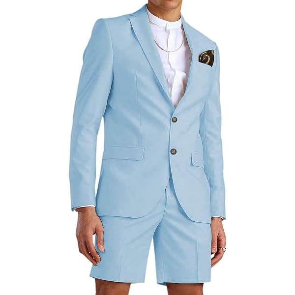 スーツ M ICON SUMMER SUIT SHORTS MON Wangyue Mens Suit with Short Pants Shorts Suit for Boys Slim