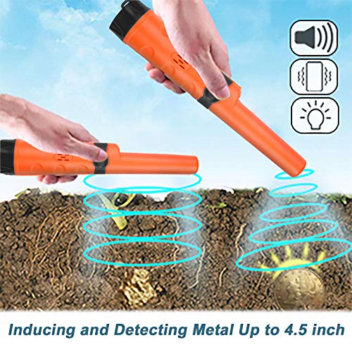 Kuman Pin Pointer Water Resistant Metal Detectors With Holster Treasure Hunting Unearthing Tool