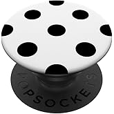 Polka Dot Black and White Pattern PopSockets Adhesive PopGrip