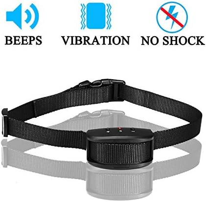 Oternal No Shock No Bark Dog Training Collar with Painless Beeps and Vibration for the Small and Medium Sized Dogs Weighing 10-35 lbs(Black)