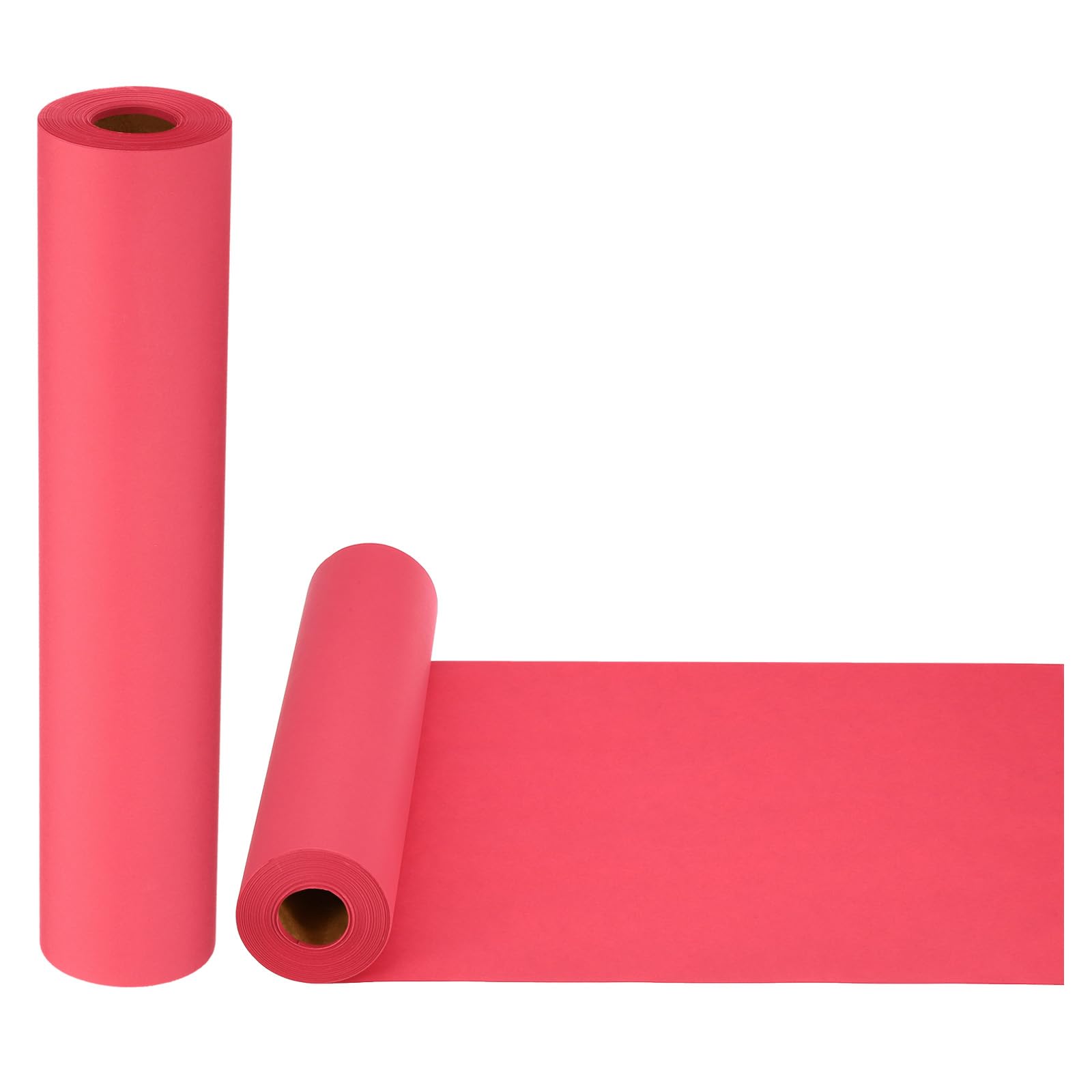 PATIKIL Wrapping Paper, 2 Pack 15"x1000"(80') Bulletin Board Paper Roll Kraft Paper Roll Construction 80GSM for Shipping Packing Gift Wrapping Craft Flower Bouquet Christmas, Red