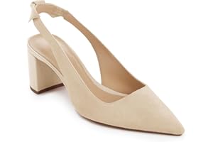 Juliet Holy Womens Pumps Pointed Toe Slip on Slingback Cute Bowknot Classic Chunky Block Heels