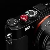Gariz Metal XA-SBA3S Camera Screw Type Soft Button for Sony RX1, Red