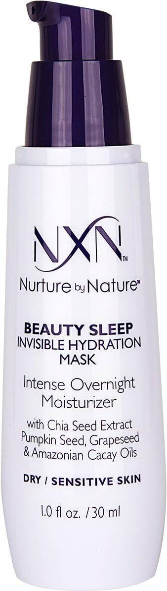 NxN Beauty Sleep Invisible Overnight Moisturizer Super Hydrating Face Mask Natural Anti-Aging Formula for Dry/Sensitive Skin, 1 Fl Oz