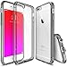Ringke Fusion Compatible with iPhone 6S Case, Clear PC Back & TPU Bumper Drop Protection with Dust Caps for iPhone 6 - Smoke Black