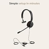 Jabra Evolve 20 Mono Headset Microsoft Certified VoIP Softphone USB Controller view 5