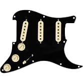 Fender Pre-Wired Strat Pickguard, Custom Shop Fat 50's SSS Electric Guitar Electronics (0992340506)