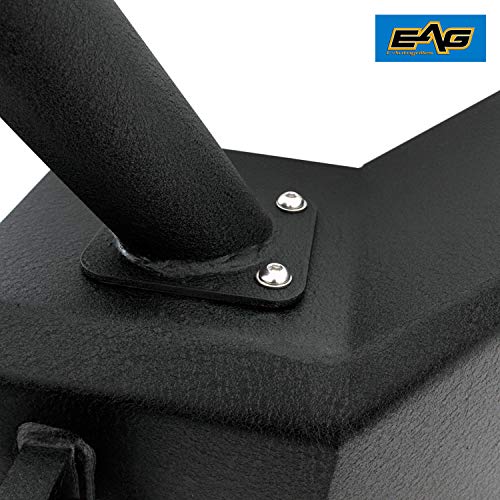 EAG Fit for 0718 JK Wrangler Front Bumper with Fog Light Hole and Rear Bumper with 2" Hitch