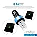 Car Charger TopG Smart Mini 3.4A High Output 2-Port Rapid USB Car Charger with SmartIC Technology - Retail Packaging - Blue