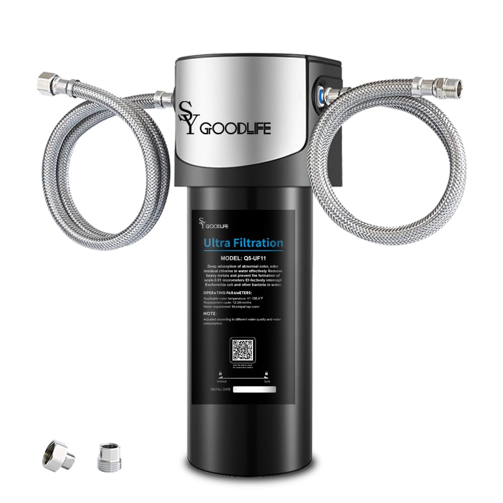 SYGOODLIFE Q5-UF11,0.01 Micron Ultra Water Filter,Under Sink Water Filtration System, Reduces PFAS, PFOA/PFOS, Heavy Metals, Chlorine, Bad Taste & Odor,NSF/ANSI 42&53 Certified.1 Year.