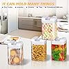 VIVILINEN-Airtight-Food-Storage-Container-Set-Stackable-Kitchen-Storage-with-Lids-Ideal-for-Cereal-Spaghetti-Pasta-Candy-Snacks-for-Keeping-Food-Dry-FreshSet-of-4-08L VIVILINEN Airtight Food Storage Container Set- Stackable Kitchen Storage with Lids Ideal for Cereal Spaghetti Pasta…
