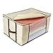 Ziz Home Blankets Clothes Storage Bag Closet Organization | Linen Blanket Storage Sweater Storage Duvet Storage Bags Clear Transparent Window (1)