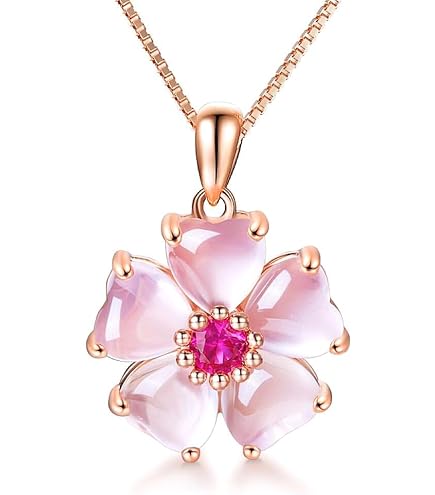 Amazon.com: KOZUKI Sakura necklace cherry blossom necklace sakura