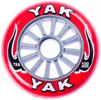 Yak Classic Pro High Performance Scooter Wheel 100mm RED/SILVER