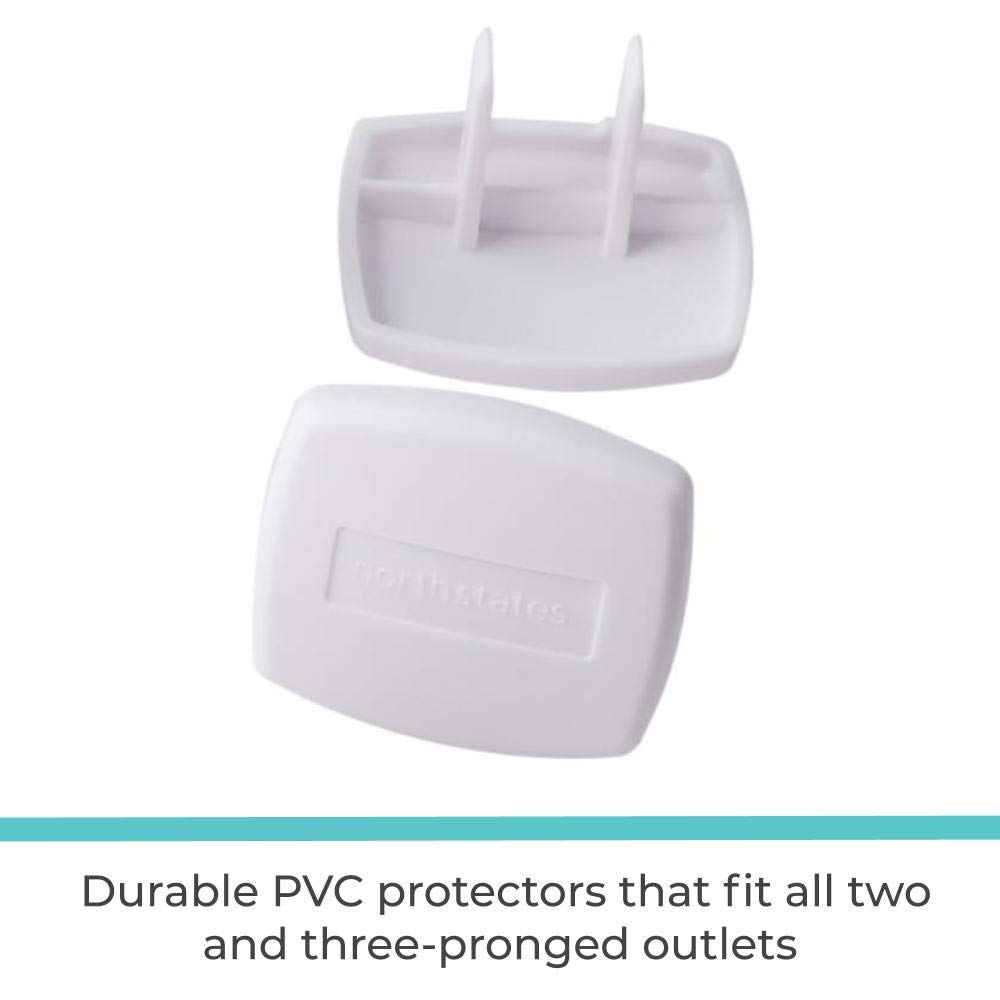 Toddleroo by North States - Plug Protectors for Baby Proofing Outlets: Child Proof Outlet Covers - 36 Pack - Soft White