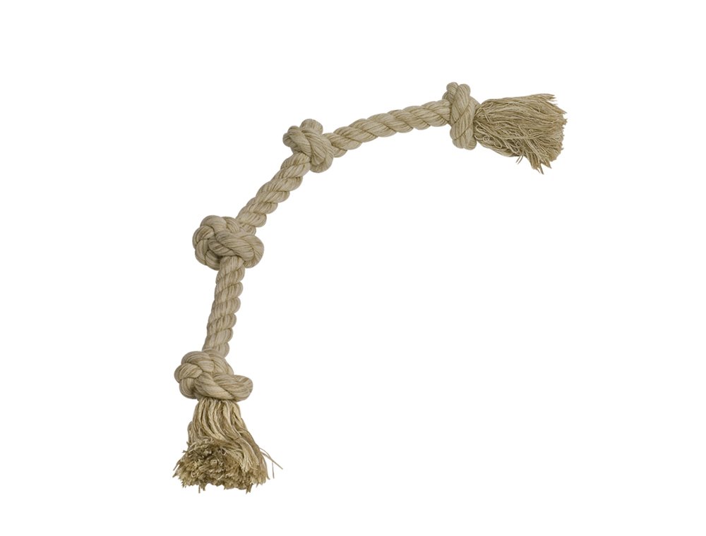 Nobby Rope Toy Sisal Cotton Mix Natural 60 cm 260 g 4 Knots