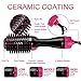 [Upgrated] Hot Air Brush, ONME One Step Hair Dryer & Volumizer Multi-functional 3-in-1 Salon Negative Ion Hair Straightener&Curly Hair Comb include 6pcs Plastic Alligator Hair Clips.