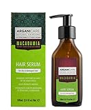 Arganicare Macadamia Hair Serum for Dry and Damaged Hair with Organic Argan Oil and Macadamia Oil (3.4 Fluid Ounce)