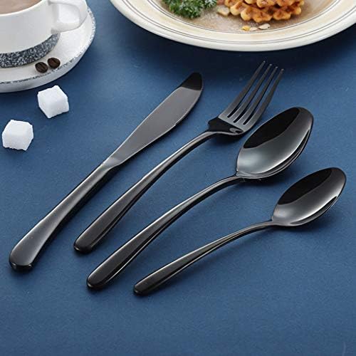 FangDon Colorful Flatware Set Stainless Steel Colored Tableware Set,4PCS Set Stainless Steel Upscale Dinnerware Flatware Cutlery Fork Spoon