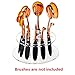 Crystal Acrylic Oval Makeup Brush Shelf 10 Hole Cosmetic Brush Drying Rack Organizer Cosmetic Holder Tool (clear)