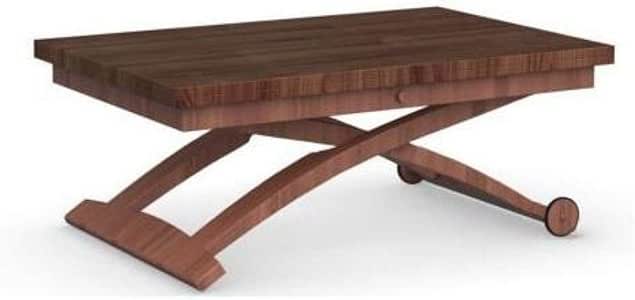 Mesa Baja elevable Extensible Italiana Mascota Nogal: Amazon.es: Hogar