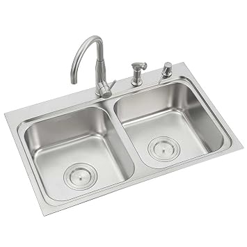 Schon 30 X 17 Double Bowl Kitchen Sink Reviews Wayfair Sink Contemporary Kitchen Sinks Double Bowl Kitchen Sink Best Kitchen Sinks