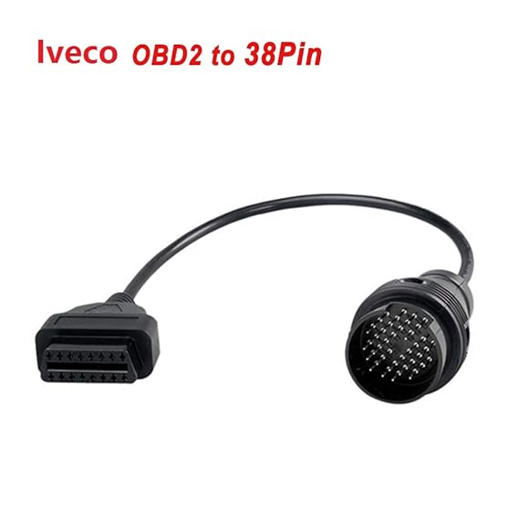 obd2scannershop Iveco 38PIN LKW Kabel OBD1 auf OBD2 16pin 38PIN IVECO 38PIN Kabel OBD2 Diagnoseadapter Connector Kabel für IV
