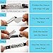 GHIJKL Compatible Fitbit Flex 2 Bands, Metal and Genuine Leather Wristband for Fitbit Flex 2, Flex2 Strap Style (Silver Color Metal/Black Leather)