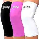 Knee Brace Compression Sleeves (1 Pair) Negative Ion Support | CrossFit, Basketball, Fitness | Helps Relieve General Knee Pain | Post Surgery Recovery (Black, XXL Two Pack)