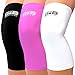 Knee Brace Compression Sleeves (1 Pair) Negative Ion Support | CrossFit, Basketball, Fitness | Helps Relieve General Knee Pain | Post Surgery Recovery (Black, XXL Two Pack)