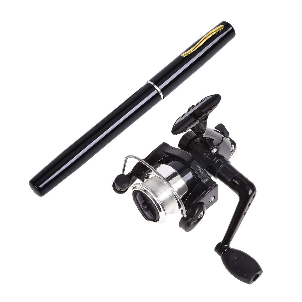 Pen Fishing Rod and Reel Combo Aluminum Alloy Mini Telescopic Pocket