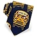 School Bus Navy Blue Microfiber Tie