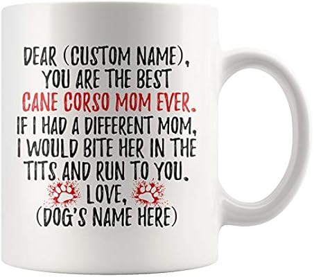 Amazoncom Personalized Cane Corso Dog Mom Mug Cane Corso