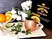 Urban Vintage LA Moscow Mule Copper Mugs Set of 4 with Shot Glass & Recipe Book in Large Box, Premium Handcrafted Hammered 16 oz Real Copper Cups for Moscow Mules, Solid Copper Luxury Set