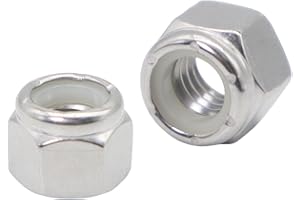 Kuprowin #8-32 Lock Nuts,304 Stainless Nylon Insert Locknuts for Bolts, Nylock Nuts 120 Pack