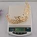 Eseres Gold Leaf Hair Crown Wedding Hair Jewelry with Combs for Women