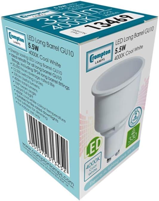 Crompton LED Long Neck Reflector Light Bulbs GU10 4.9 Watt - 4000k Cool White - Image 4