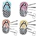 Spove Polka Dot Flip Flop Design Manicure Sets for teen Spa Party Favor Nail Set Bulk 4 Kits with Gift Bag