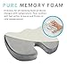 Coccyx Orthopedic Memory Foam Seat Cushion for Office Chair, Car, Wheel Chair and Bleachers, with Handle Anti-Slip Bottom. Relief from Back, Sciatica, Tailbone and Hemorrhoids Pain(Gray)
