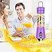 EgoEra Portable Mini Personal Powerful Electric Juicer 450ml Sports Bottle Cup Blender Maker with Six Leaves Blade and Built-in 2200mAh Rechargeable Battery Power Bank, USB Charging Cable, Purple
