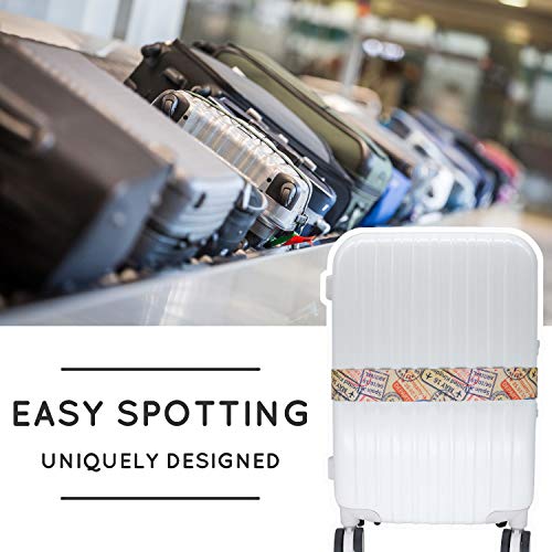 Adjustable Luggage/Suitcase Straps/Belt Tsa Approved - Lockable Travel Accessory - TSA Combination Locking - with Integrated TSA (Travel Sentry Approved) Lock - Stamps Vintage - Thumbnail 6