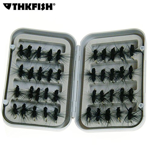 UPC 519540804493, 40pcs Lot Black Ant Single Hook Fly Flies Fishing Trout Salmon Flies Fly Tackle Set Box Fly Fishing Lure