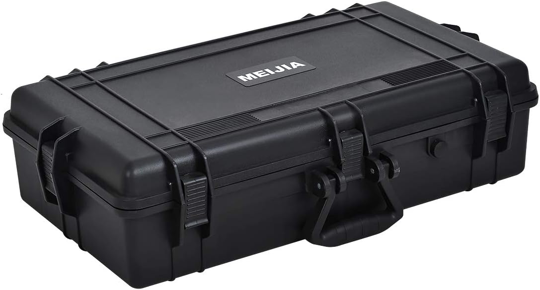 MEIJIA Portable All Weather Waterproof Protective Case,Hard Compact Camera Case with Customized Foam