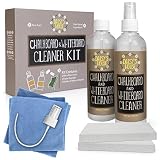 Daisy's House Chalkboard and Whiteboard Cleaner Kit - Two 10oz Bottles of 100% Natural Dry Erase Board Spray with Cleaning Cloths and Dual-Sided Eraser Sponges (6-Piece Set)